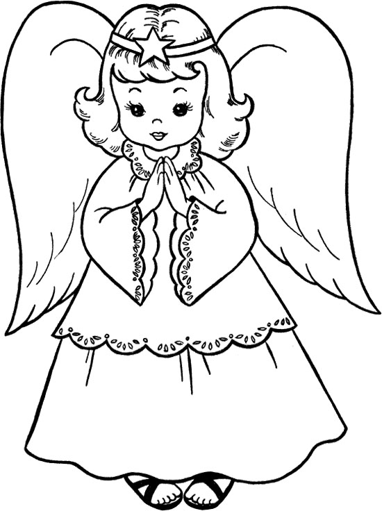 Angel coloring #10, Download drawings