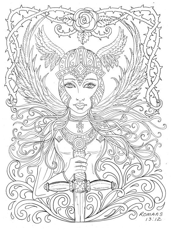 Angel Warrior coloring #20, Download drawings