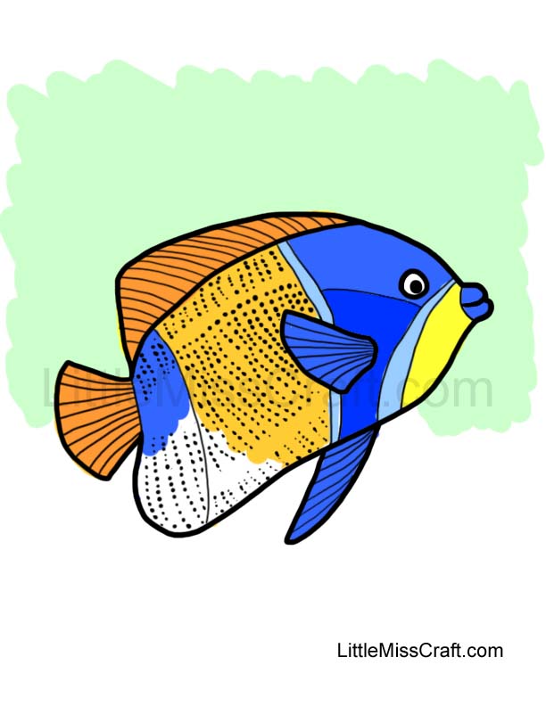 Angelfish coloring #2, Download drawings