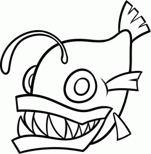 Anglerfish coloring #13, Download drawings