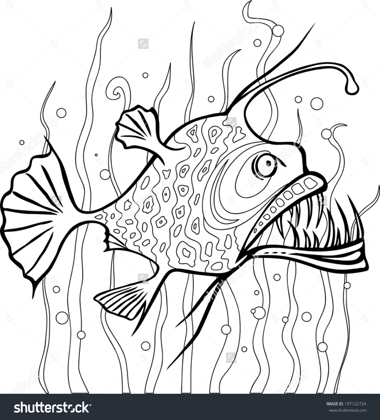 Anglerfish coloring #11, Download drawings