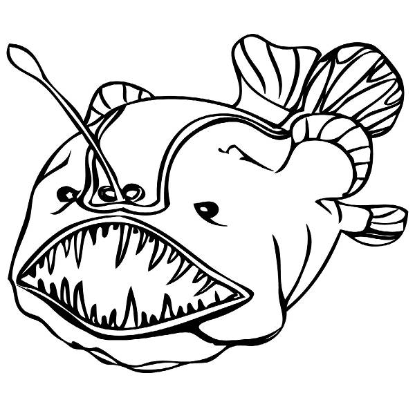 Anglerfish coloring #7, Download drawings