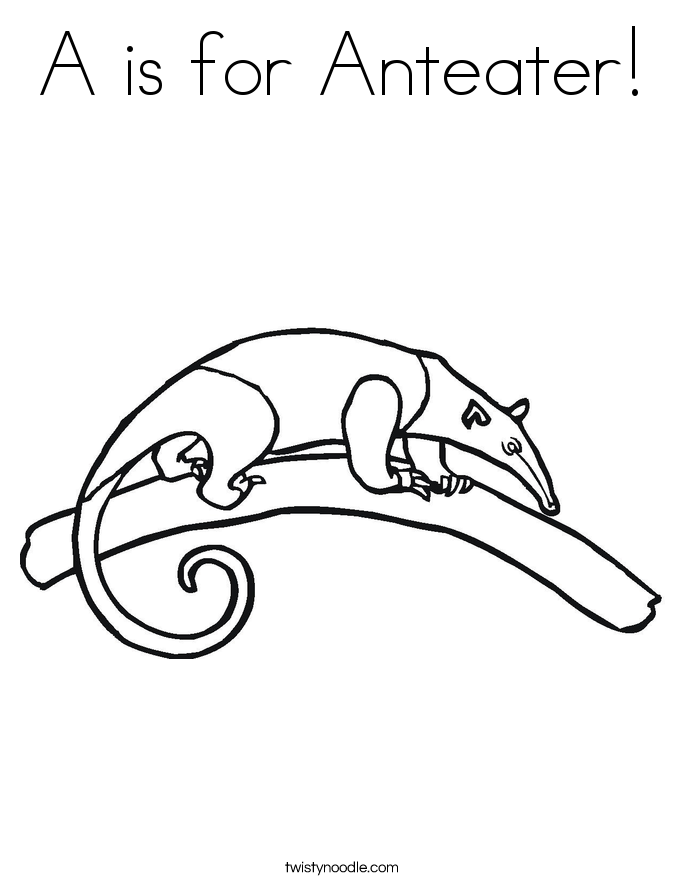 Anteater coloring #6, Download drawings