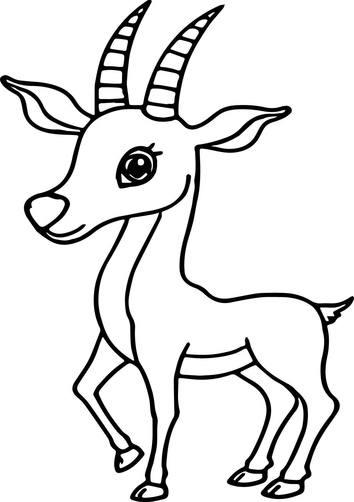Antelope coloring #6, Download drawings