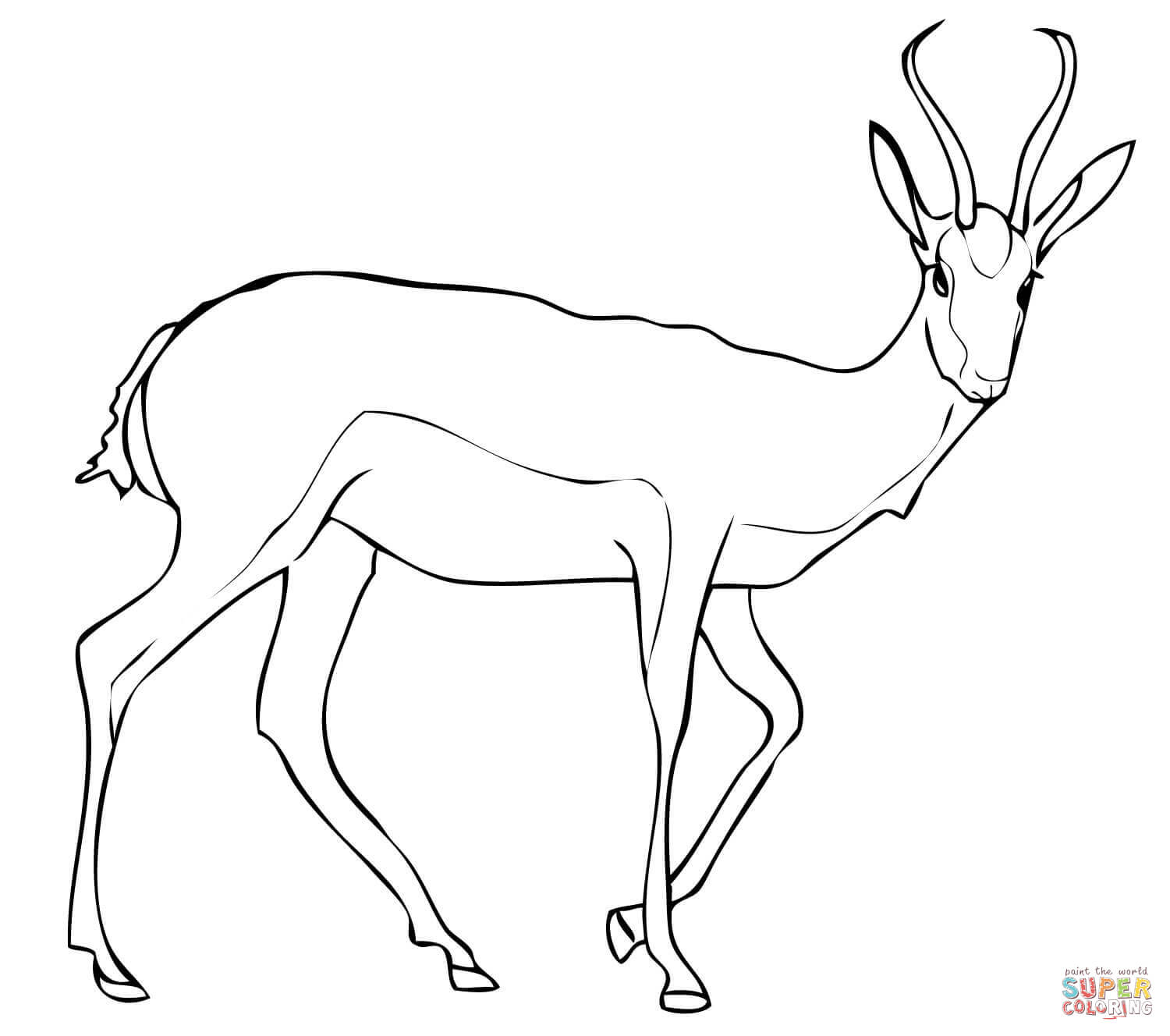Antelope coloring #10, Download drawings