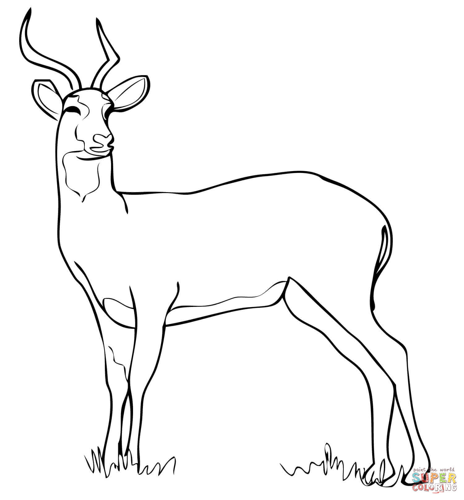 Antelope coloring #9, Download drawings