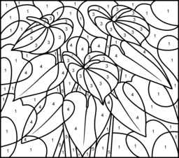 Anthurium coloring #13, Download drawings