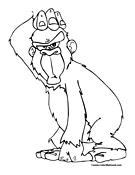Ape coloring #4, Download drawings
