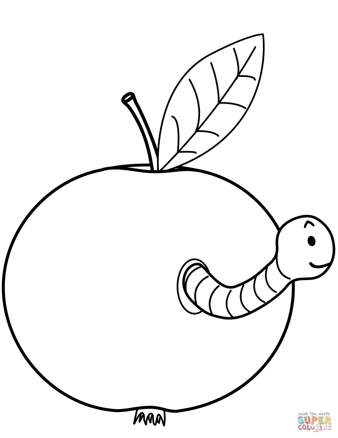Apple coloring #5, Download drawings