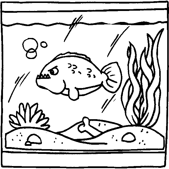 Aquarium coloring #9, Download drawings