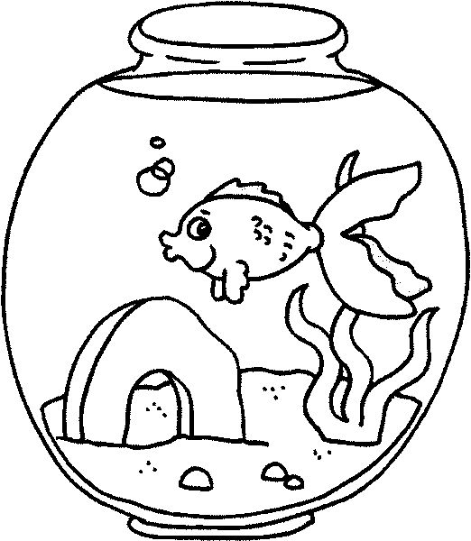 Aquarium coloring #5, Download drawings