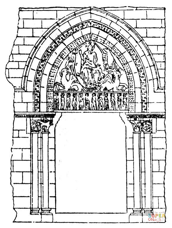 Arch coloring #2, Download drawings