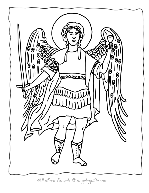 St Michael Archangel Pictures to Color, Archangel Michael Angel Coloring Pa...