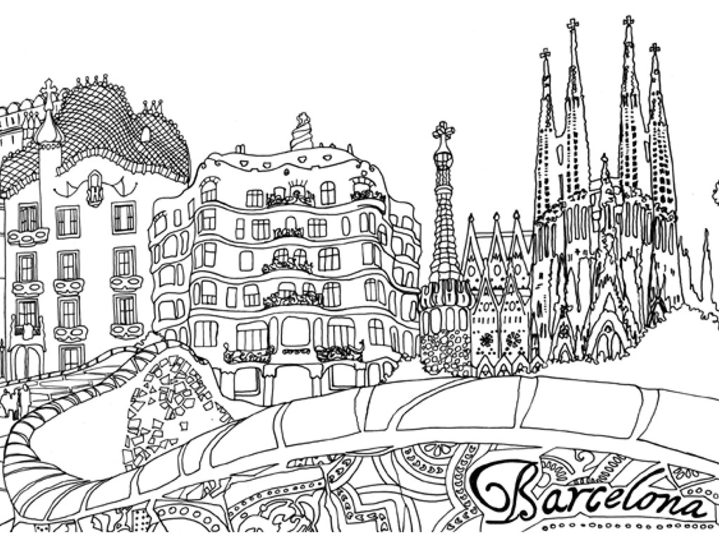Architecture coloring #7, Download drawings