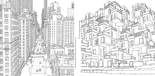 Architecture coloring #1, Download drawings