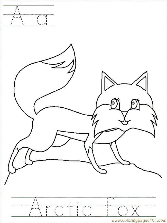 Arctic Fox coloring #13, Download drawings