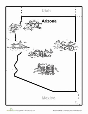 Arizona coloring #15, Download drawings