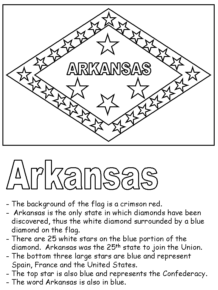 Arkansas coloring #9, Download drawings