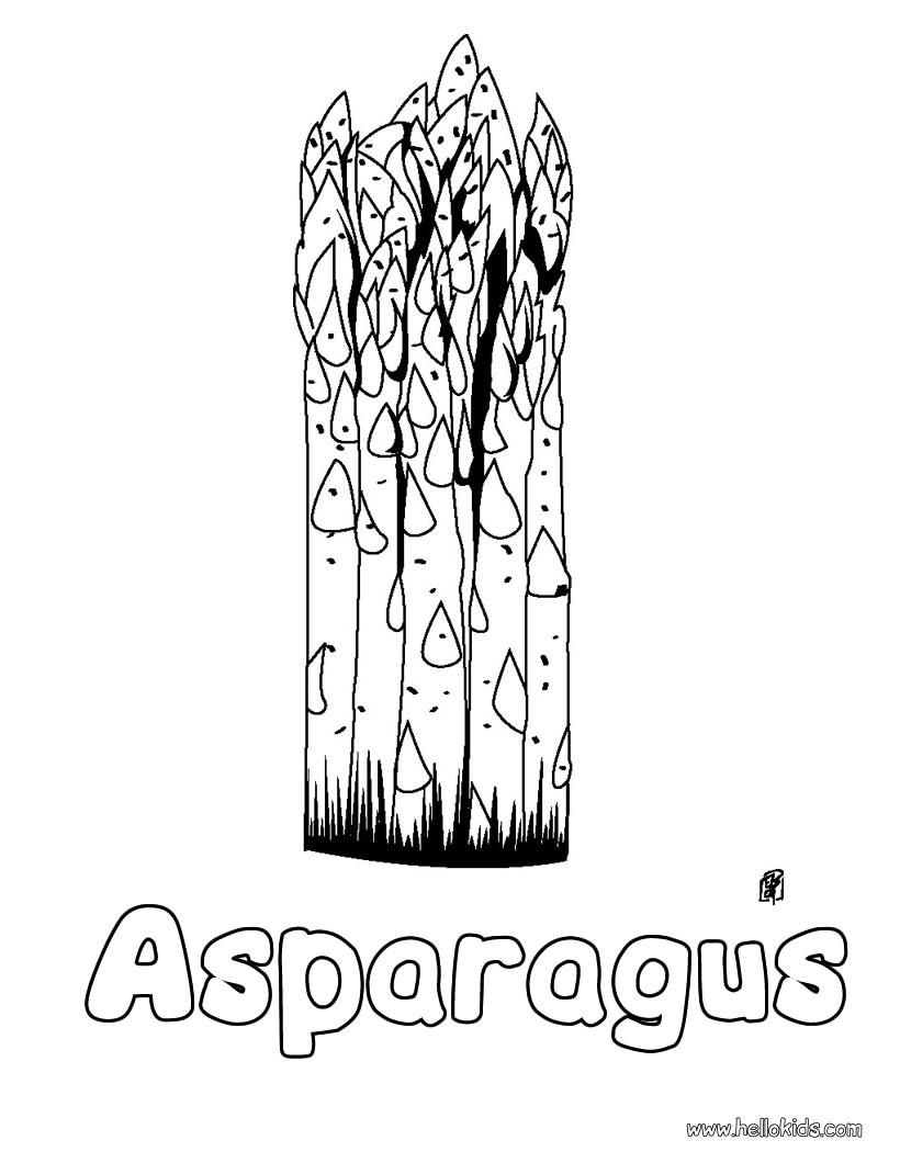 Asparagus coloring #9, Download drawings