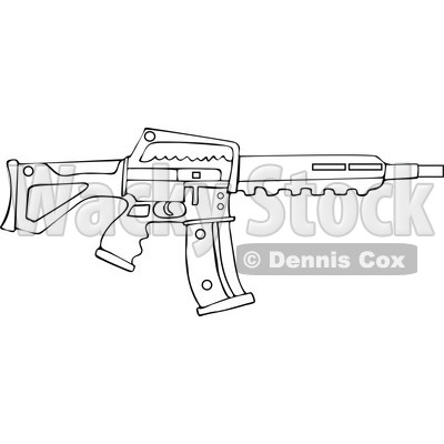 Assault Rifle coloring #15, Download drawings