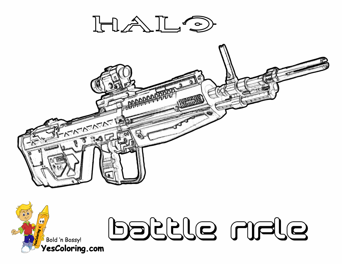 Assault Rifle coloring #4, Download drawings