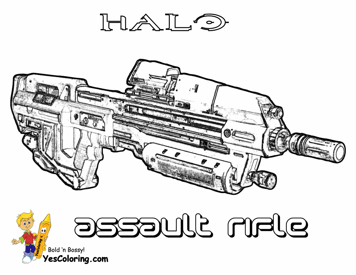 Assault Rifle coloring #8, Download drawings