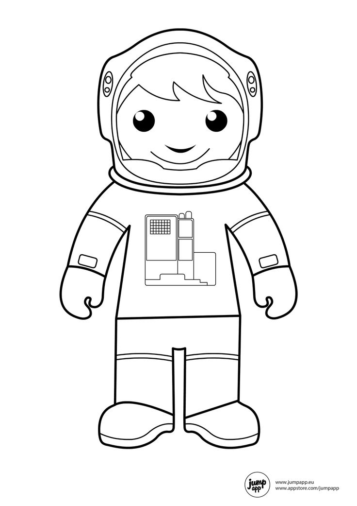 Astronaut coloring #19, Download drawings