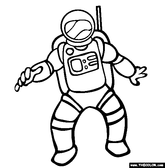 Astronaut coloring #6, Download drawings