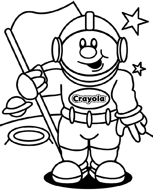 Astronaut coloring #11, Download drawings