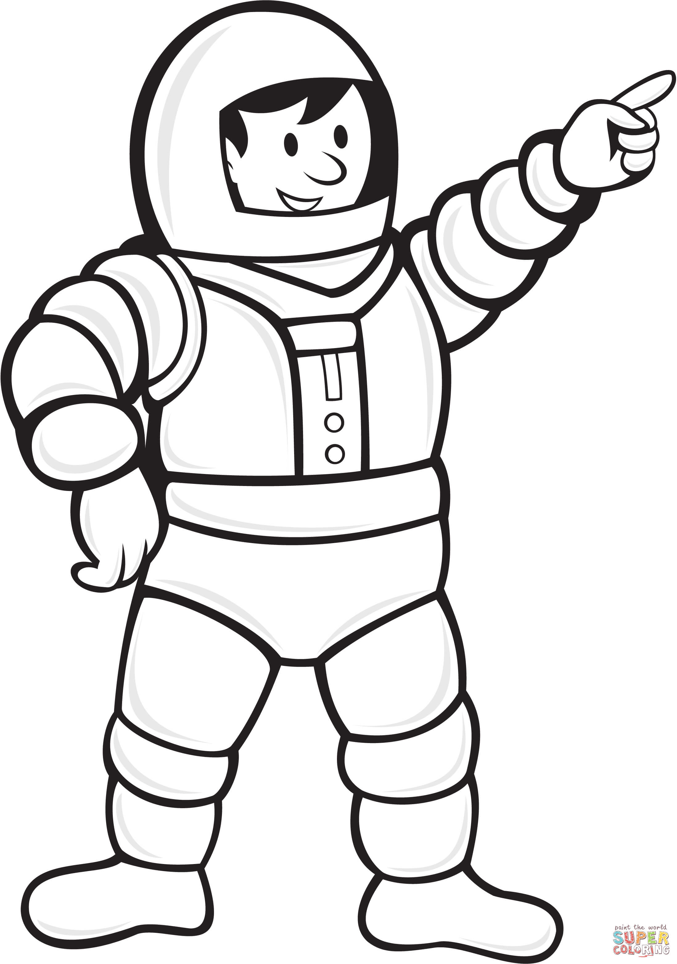 Astronaut coloring #15, Download drawings