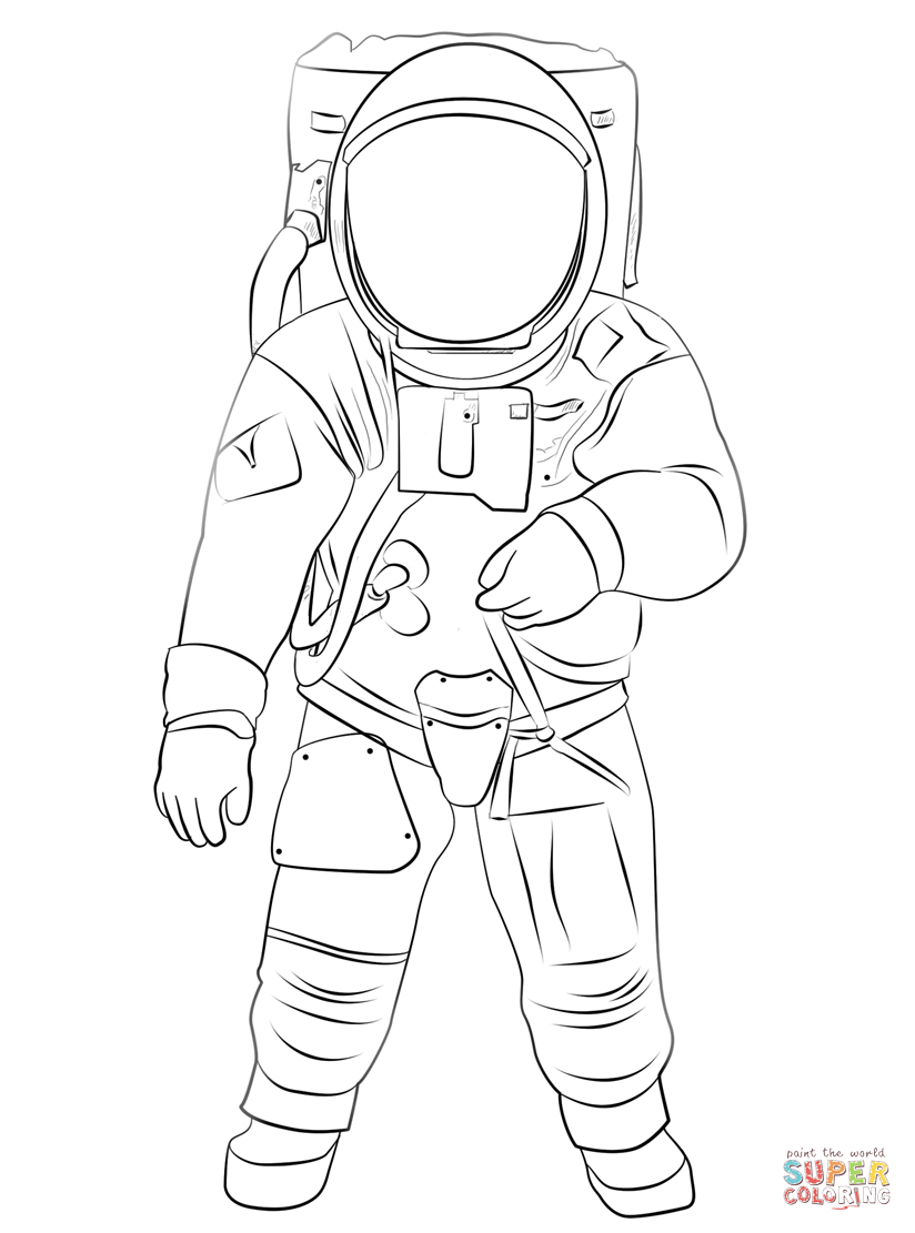Astronaut coloring #13, Download drawings