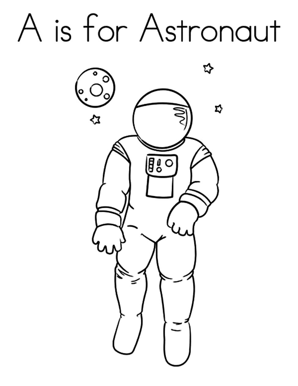 Astronaut coloring #12, Download drawings
