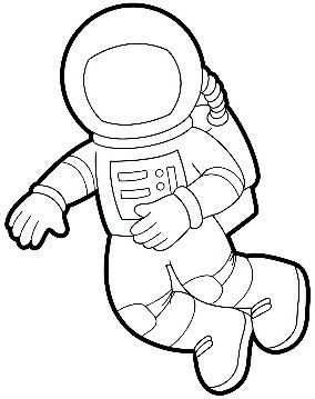 Astronaut coloring #17, Download drawings