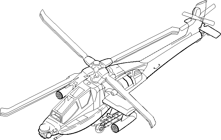 Attack Helicopter coloring #5, Download drawings