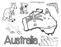 Australia coloring #12, Download drawings