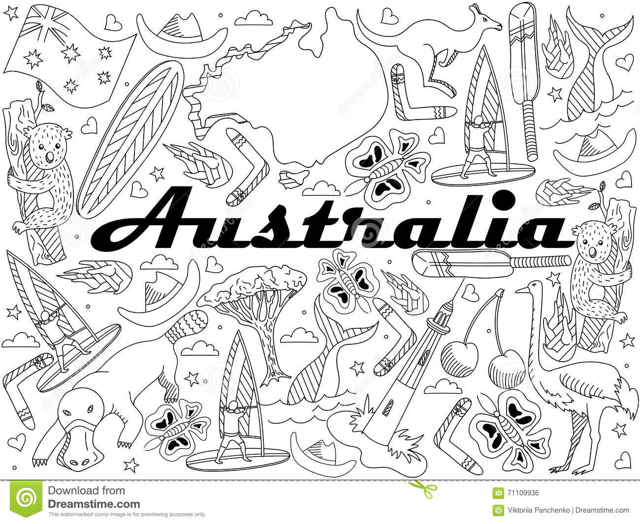 Australia coloring #10, Download drawings