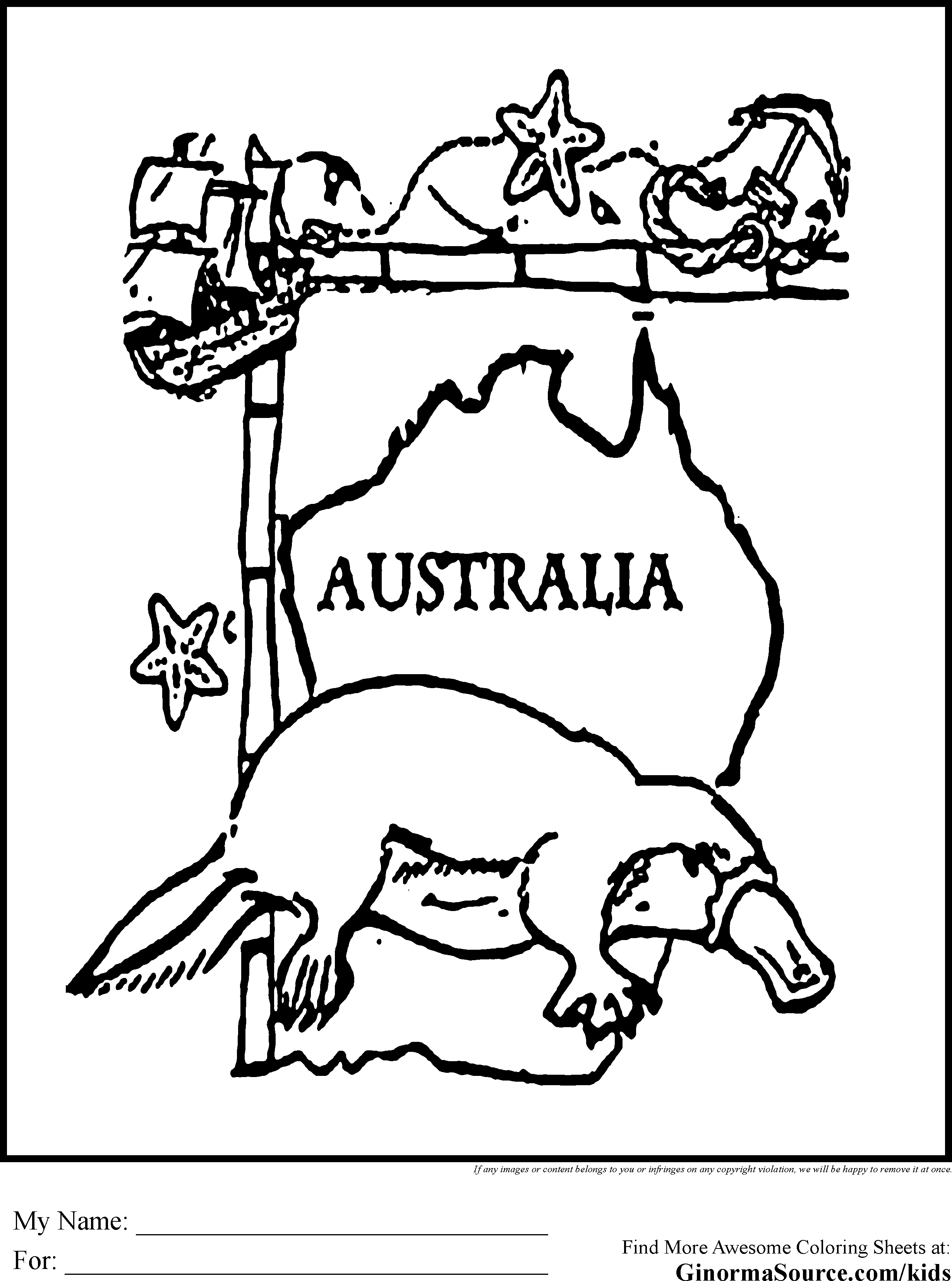 Australian coloring #1, Download drawings