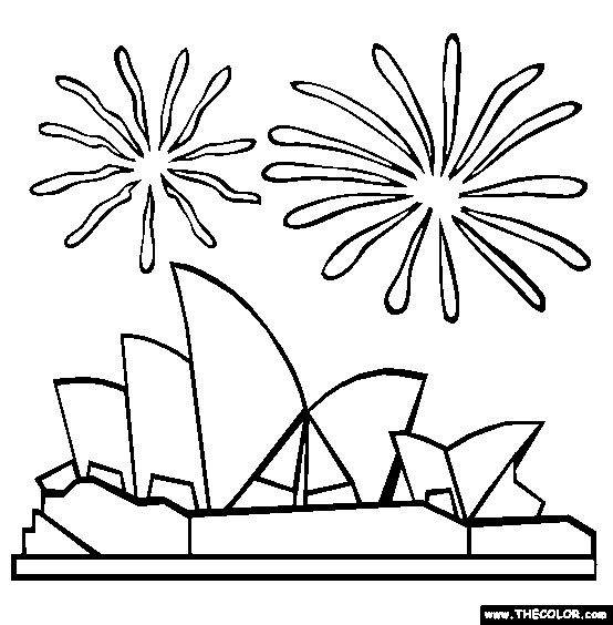 Sydney Opera House coloring #20, Download drawings
