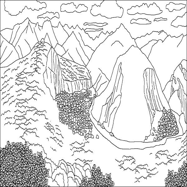Andes Mountains coloring #19, Download drawings