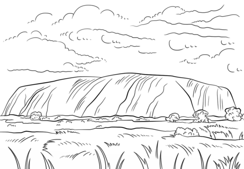 Uluru coloring #7, Download drawings