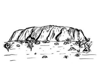 Ayres Rock coloring #15, Download drawings