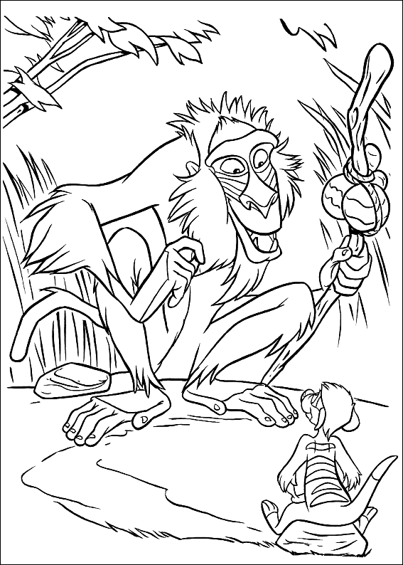 Baboon coloring #14, Download drawings
