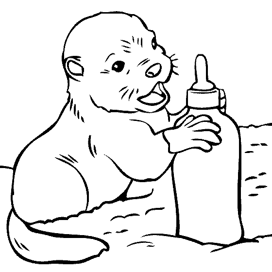 Otter coloring #20, Download drawings