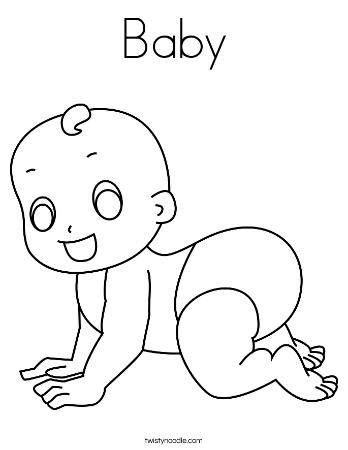 Baby coloring #20, Download drawings