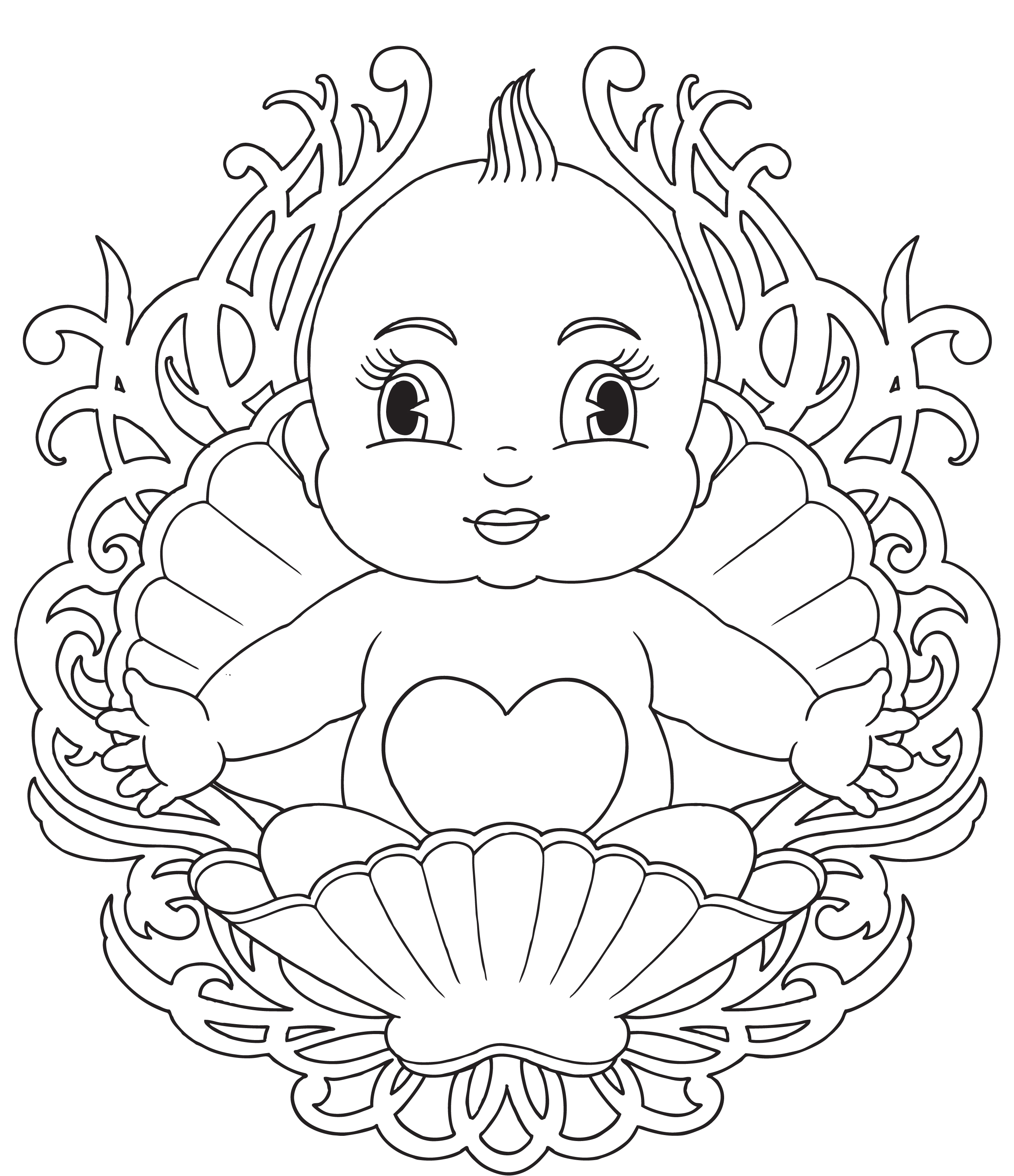 Baby coloring #7, Download drawings