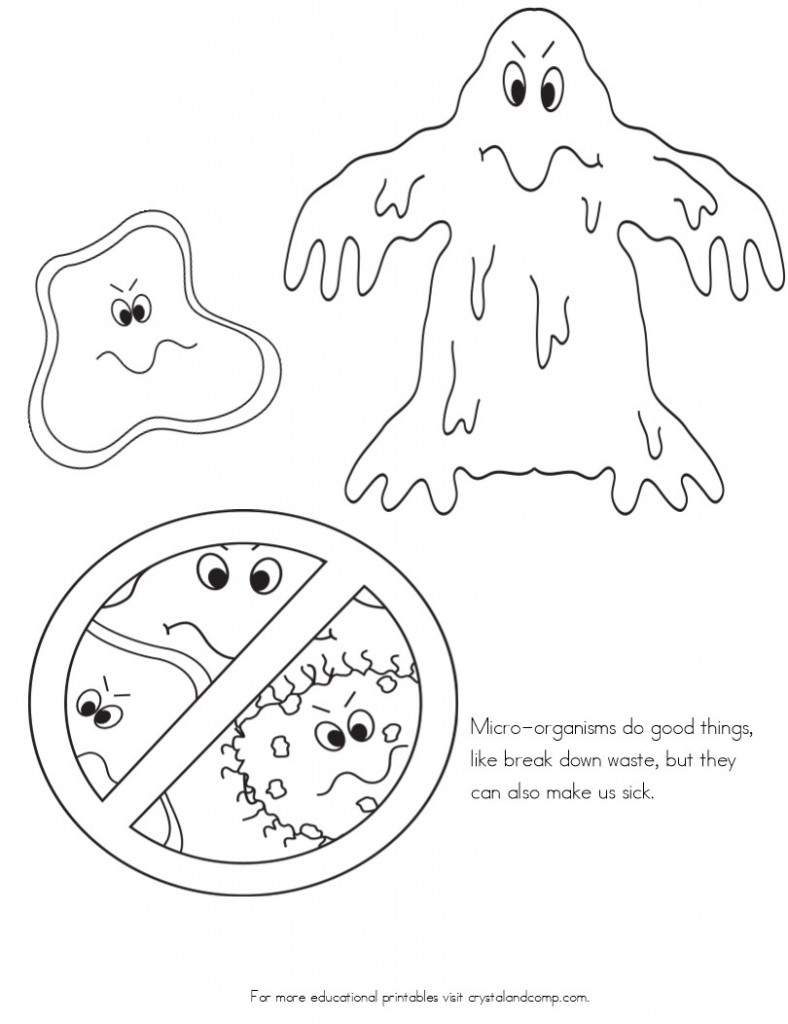 Bacteria coloring #8, Download drawings