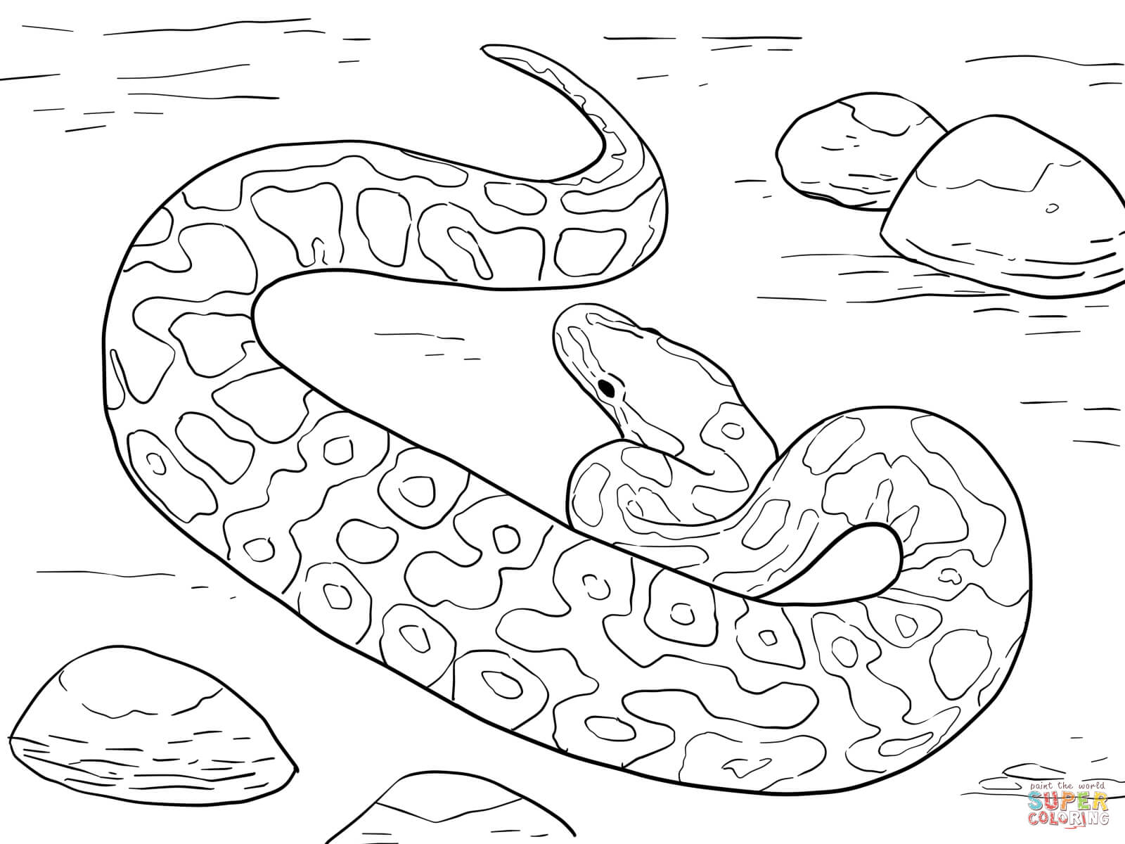 White Python coloring #8, Download drawings