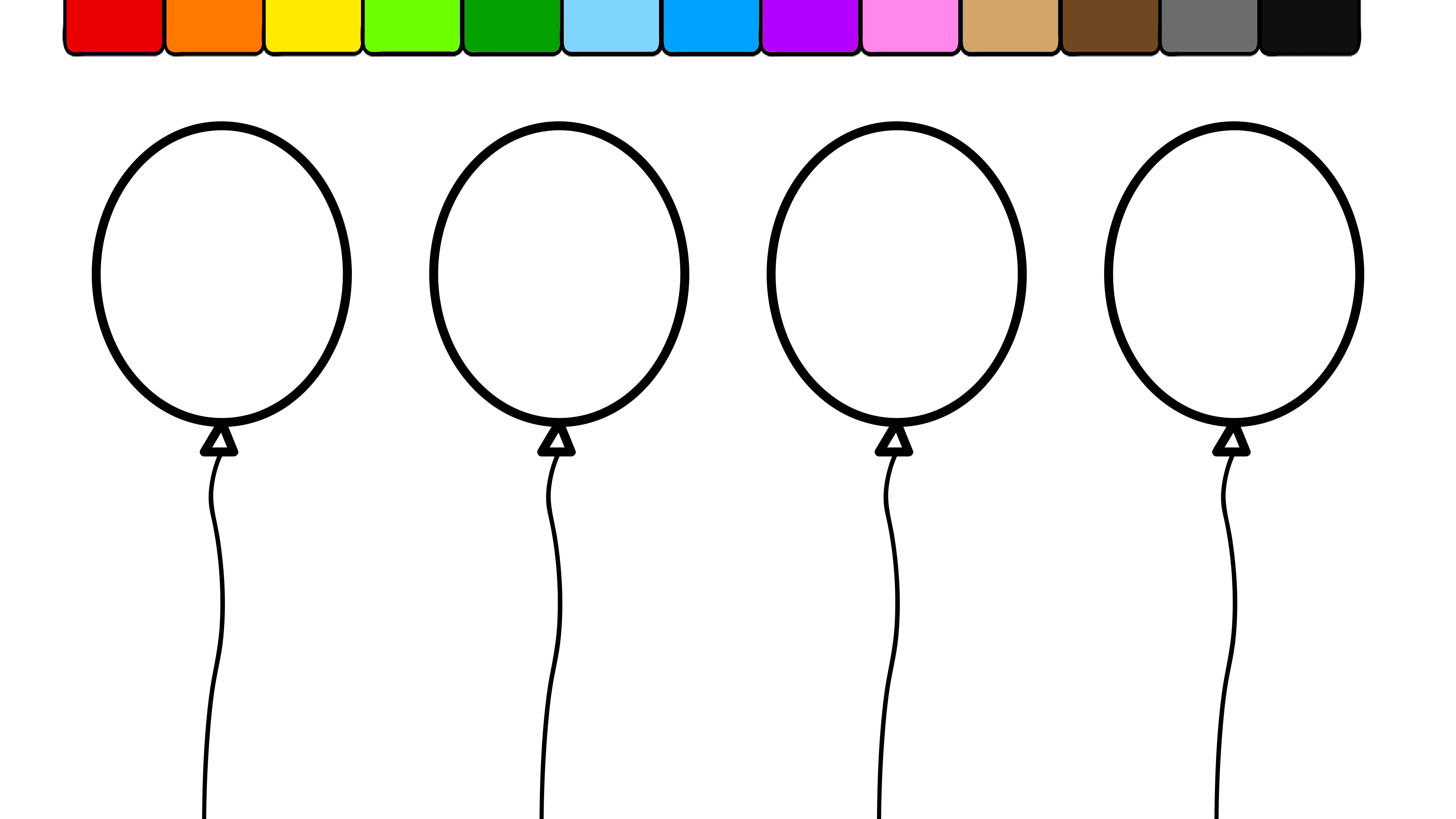 Balloon coloring #7, Download drawings