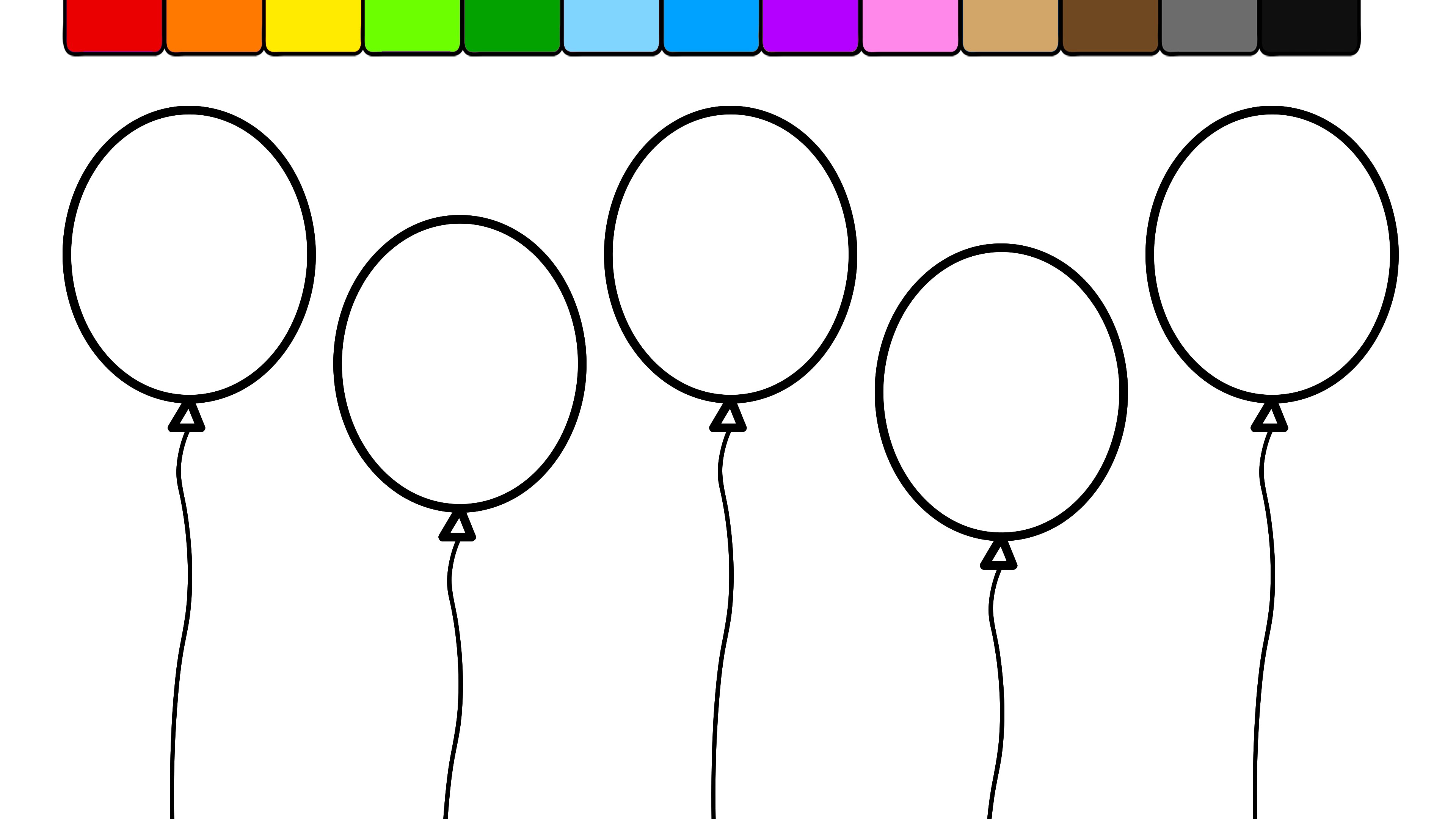 Balloon coloring #5, Download drawings
