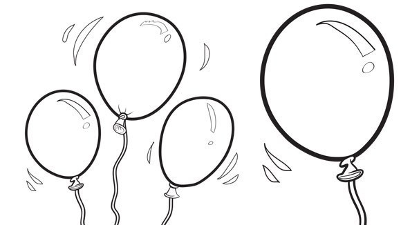 Balloon coloring #9, Download drawings